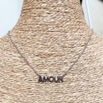 collier amour argent face